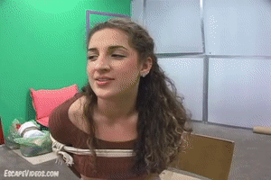 www.escapevideos.com - Nastasia Gagged Hogtied 1 thumbnail